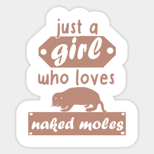 Girls women naked mole rat love cute rodents Sticker